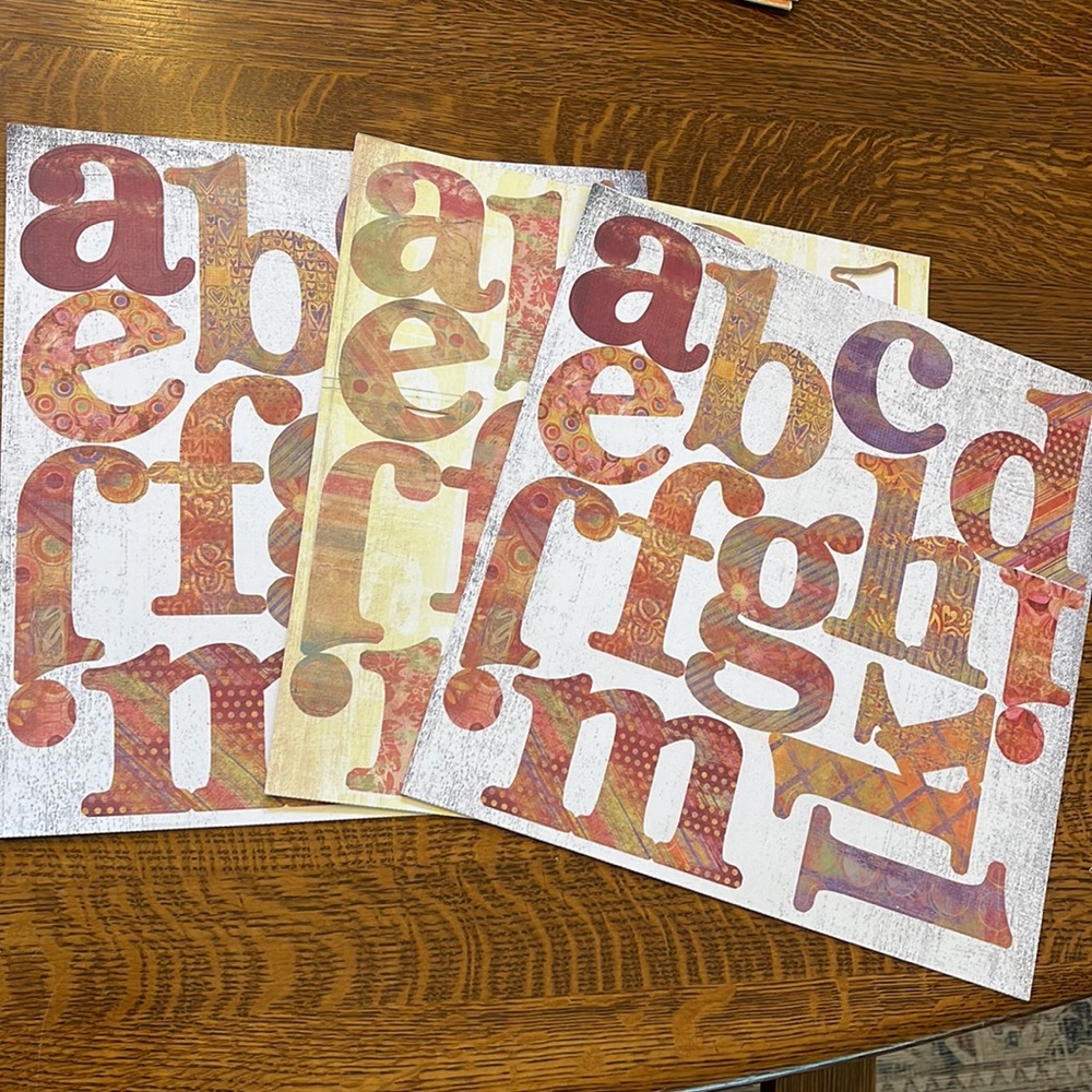 Scrapbooking Cardstock alphabet letters 10 full sheets NEW! + 7 partial - Picture 11 of 16